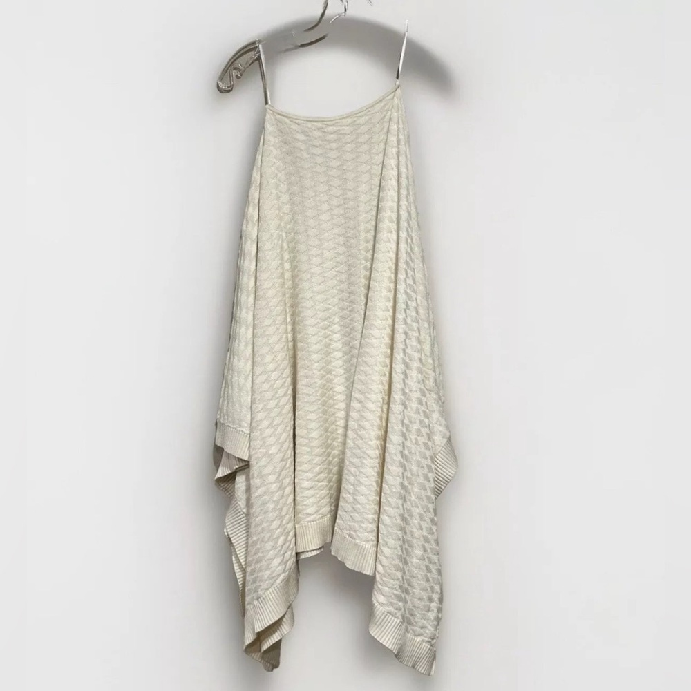 Lululemon Womens OS Cashmere Blend Shawl Sweater Cape Pullover Cream Cottagecore